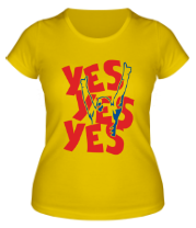 Женская футболка Yes, yes, yes  фото