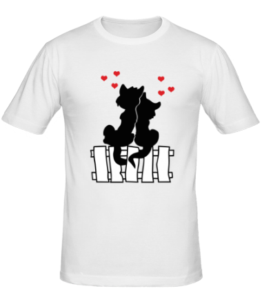 Мужская футболка Влюбленные котики 