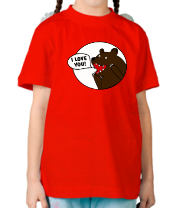 Детская футболка Медведь  фото