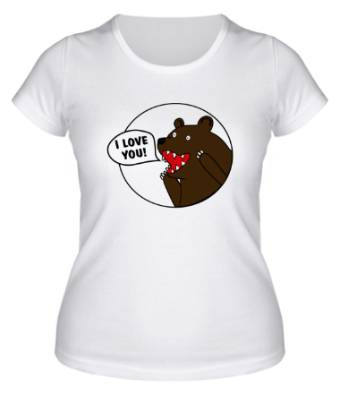 Женская футболка Медведь 