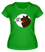 Женская футболка Медведь  фото
