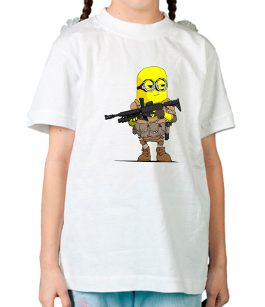 Детская футболка Миньон Солдат
