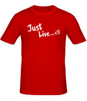 Мужская футболка Просто жить (Just live)  фото