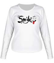 Женская футболка длинный рукав Улыбка (smile)  фото