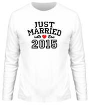 Мужская футболка длинный рукав Just married 2015 фото
