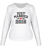 Женская футболка длинный рукав Just married 2015 фото
