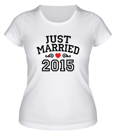 Женская футболка Just married 2015