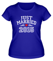 Женская футболка Just married 2015 фото