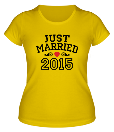 Женская футболка Just married 2015