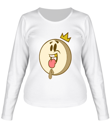 Женская футболка длинный рукав Царь Смайл 