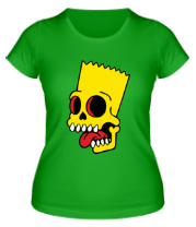 Женская футболка Барт Симпсон. Зомби  фото