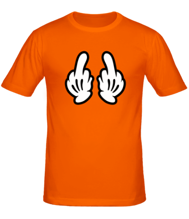 Мужская футболка Перчатки Руки Фак