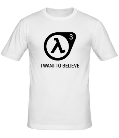 Мужская футболка Half-life 3 | I want to believe