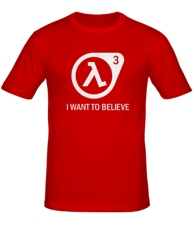 Мужская футболка Half-life 3 | I want to believe