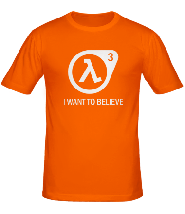 Мужская футболка Half-life 3 | I want to believe