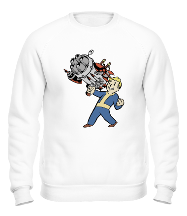 Толстовка без капюшона Vault boy with a Big Gun