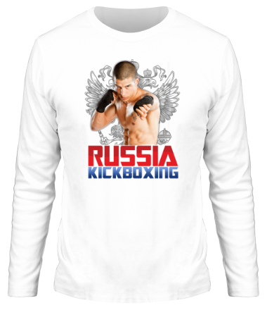 Мужская футболка длинный рукав Russia Kickboxing