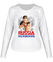Женская футболка длинный рукав Russia Kickboxing фото
