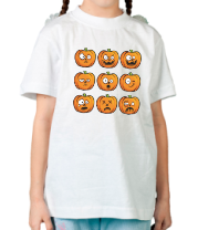 Детская футболка Набор тыкв (Хеллоуин)  фото