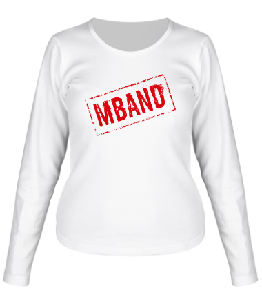 Женская футболка длинный рукав Mband logo