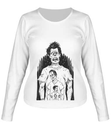 Женская футболка длинный рукав Четыре зомби