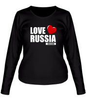 Женская футболка длинный рукав Russia Love