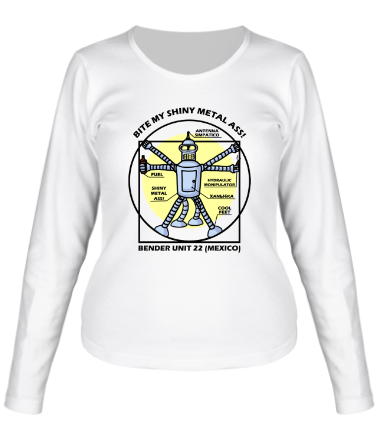 Женская футболка длинный рукав Bender Unit 22