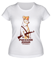 Женская футболка Русская душа фото