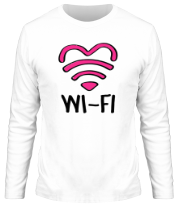 Мужская футболка длинный рукав WiFi  heart