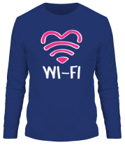 Мужская футболка длинный рукав WiFi  heart фото