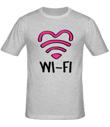 Мужская футболка WiFi  heart