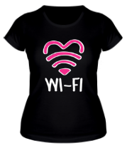 Женская футболка WiFi  heart фото