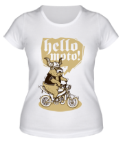 Женская футболка Hello moto фото