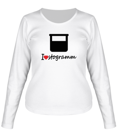 Женская футболка длинный рукав I love stogramm