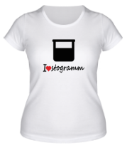 Женская футболка I love stogramm фото