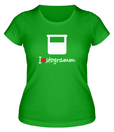 Женская футболка I love stogramm