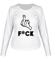 Женская футболка длинный рукав F*ck фото