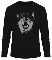 Мужская футболка длинный рукав Ночной волк фото