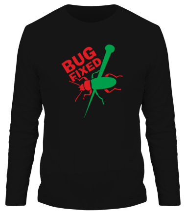 Мужская футболка длинный рукав Bug fixed
