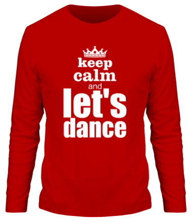 Мужская футболка длинный рукав Keep calm & let's dance