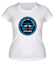 Женская футболка Космические войска России