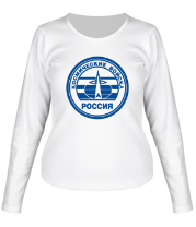 Женская футболка длинный рукав Космические войска РФ