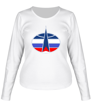 Женская футболка длинный рукав Космические войска 