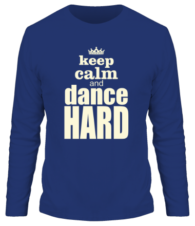 Мужская футболка длинный рукав Dance hard 