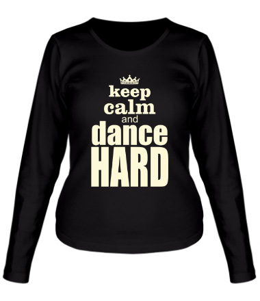 Женская футболка длинный рукав Dance hard 