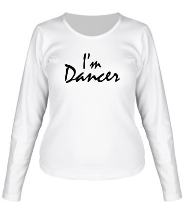 Женская футболка длинный рукав I'm dancer