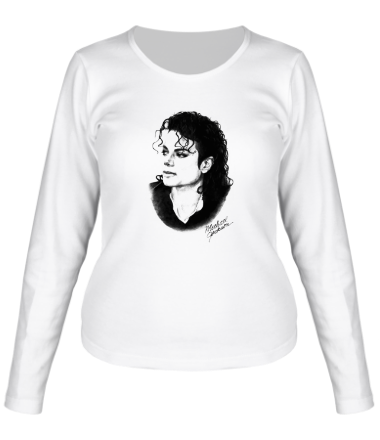Женская футболка длинный рукав Michael Jackson