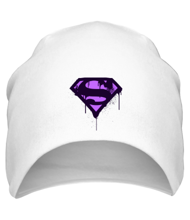 Шапка Superman Purple Splatter Logo