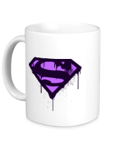 Кружка Superman Purple Splatter Logo