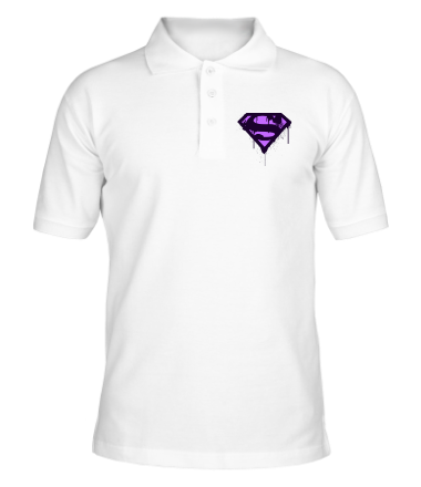 Мужская футболка поло Superman Purple Splatter Logo